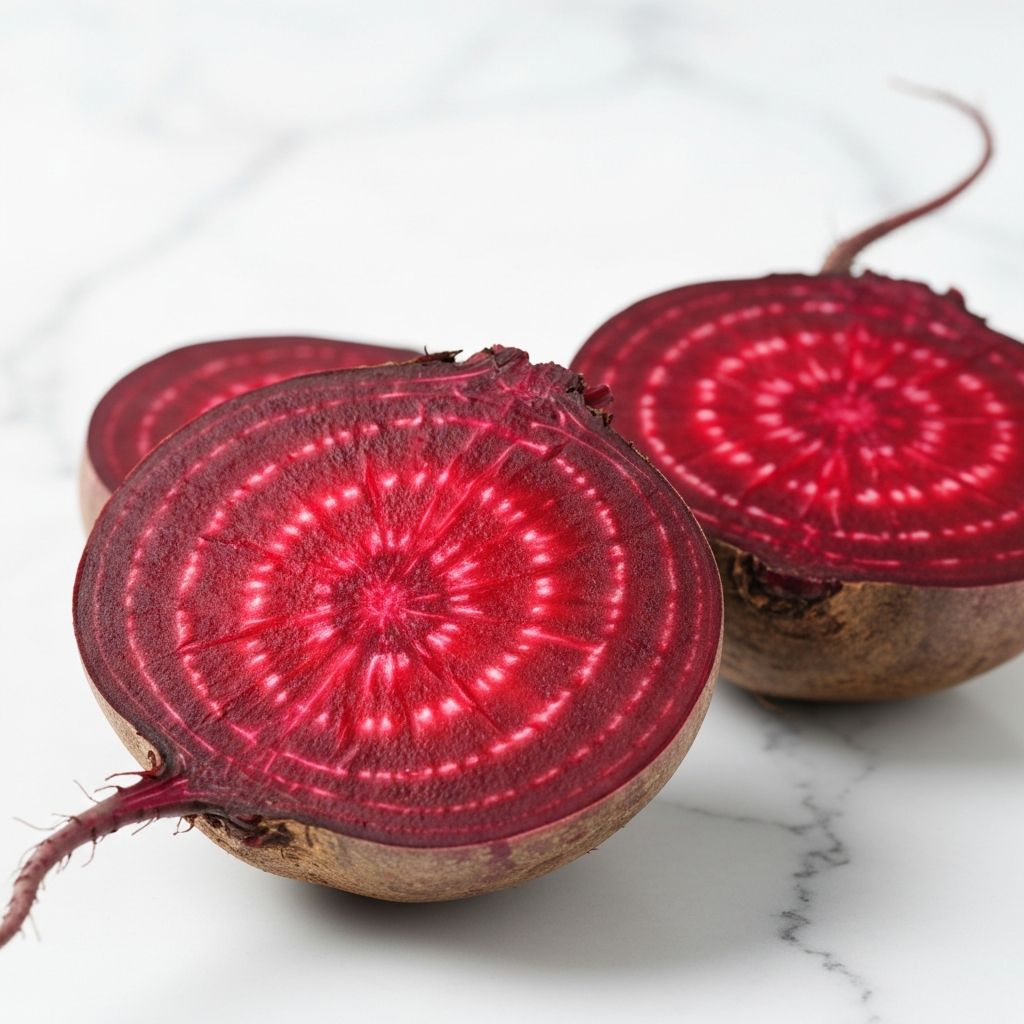 Frische Rote Beete halbiert